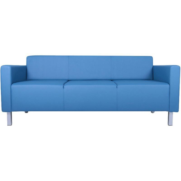 Диван EF_Евро 3-х местн. к/з синий матовый Euroline 903