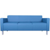 Диван EF_Евро 3-х местн. к/з синий матовый Euroline 903