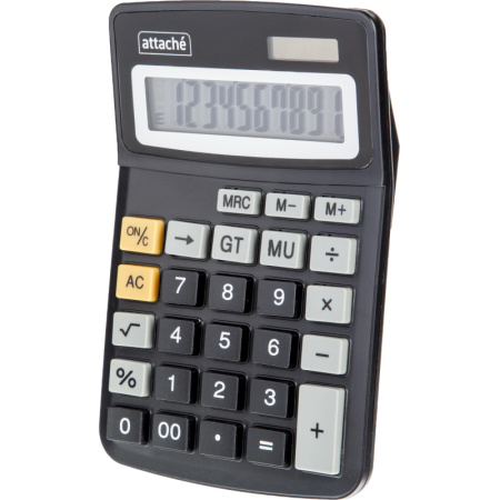Калькулятор настольный КОМПАКТНЫЙ Attache ATC-777-10C 10-ти разрядныйчерн