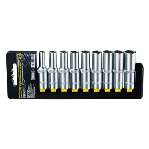 Набор головок торцевых удл. 1/2 SuperLock 9 пр. (8-17 мм) BERGER BG2030