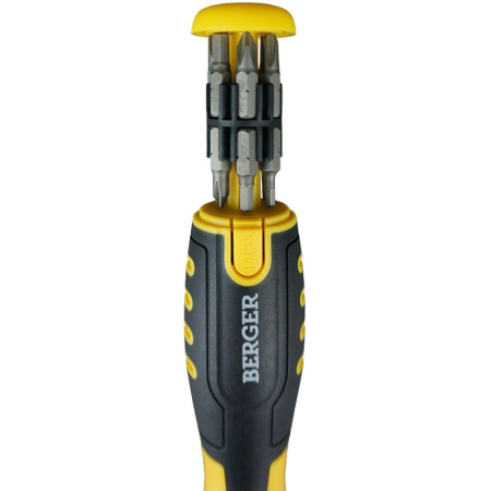 Набор 13 в 1 трещоточная отвертка с битами 13 предметов BERGER BG1071