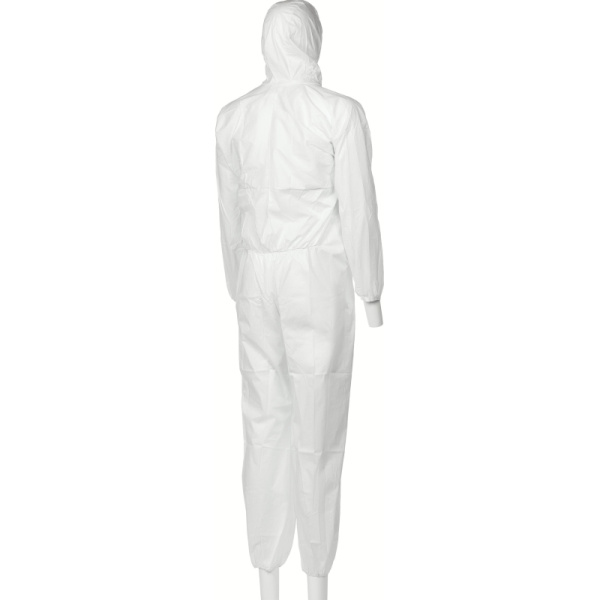 Комбинезон одноразовый защитный с капюшоном JetaSafety JPC58 белый р.L