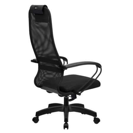 Кресло 1L5_2SJ MT_SU-B-8 сетка/тк черная под.130/осн.001 (под.100/осн.001)