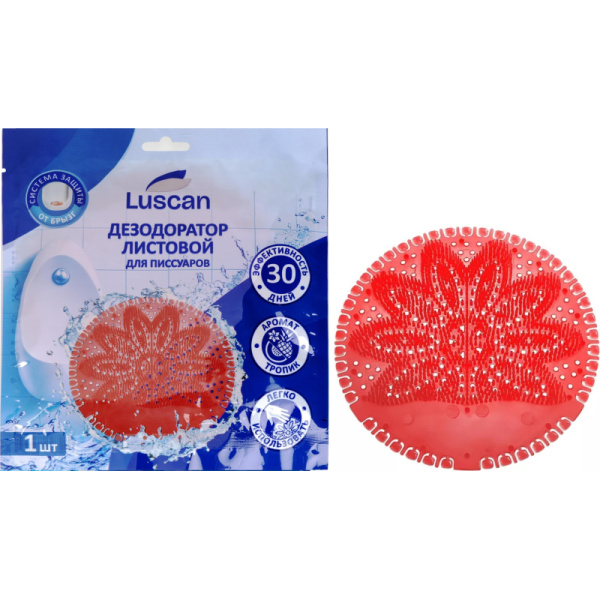 Дезодоратор листовой для писсуаров Luscan красный 1шт