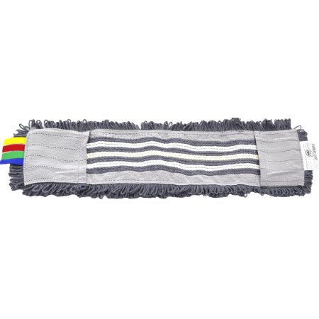 Насадка МОП плоский 50х15 см, хлопок+серая вискоза+микроф, карман AS3702