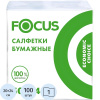 Салфетки FOCUS белые 20х24см 1сл 100шт/уп_НСК