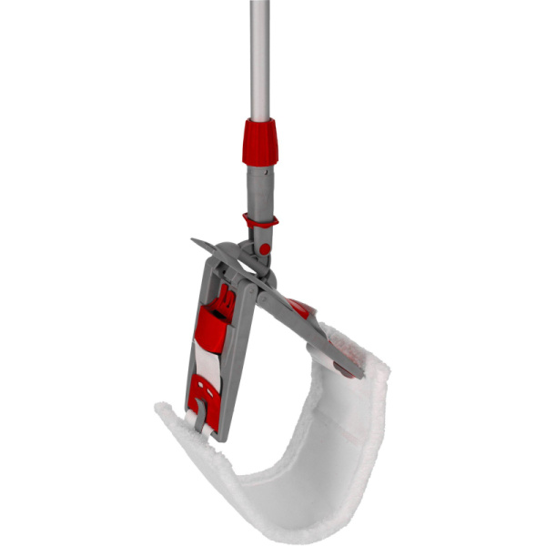 Держатель МОПа универс/зажимы, пластик LuscanProf  40х11см, серый/красный