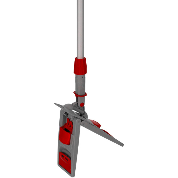 Держатель МОПа универс/зажимы, пластик LuscanProf  40х11см, серый/красный