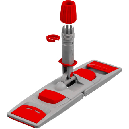 Держатель МОПа универс/зажимы, пластик LuscanProf  50х11см, серый/красный