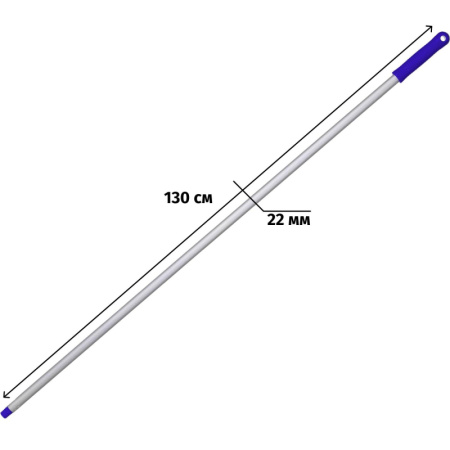 Рукоятка LuscanProf  еврорезьба, 130 см алюминий/пластик, синий