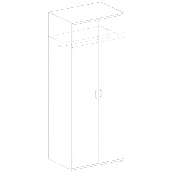 Гардероб MON_Монолит глубокий ШМ50 орех гварнери