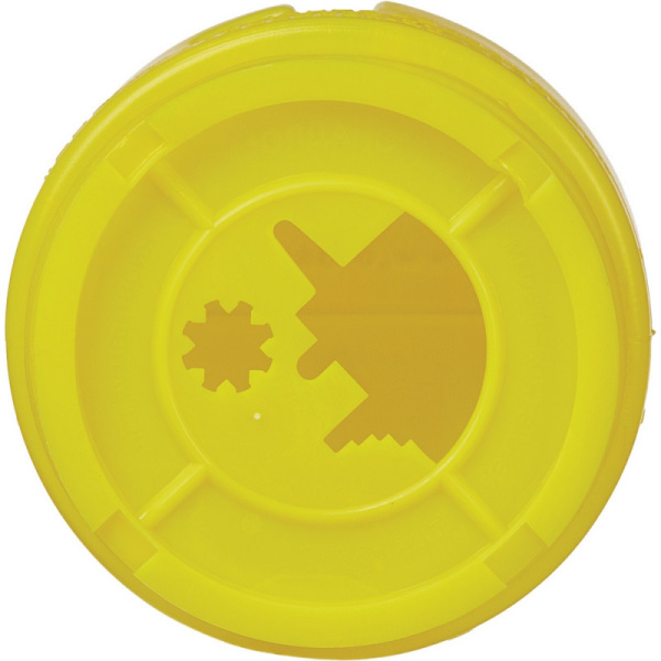 Емкость-контейнер д/сбора ост.инстр.с иглосъем.Б Жел.0,5л.с фикс.,ОЛДАНС