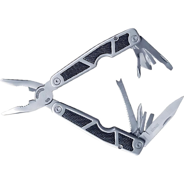 Мультитул Stinger,сталь/пластик,10 инструм.,нейл.чехол,12 насадок MT-3011BK