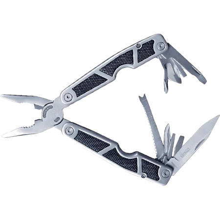 Мультитул Stinger,сталь/пластик,10 инструм.,нейл.чехол,12 насадок MT-3011BK