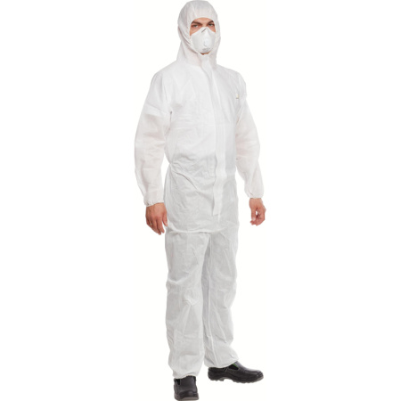 Комбинезон одноразовый с кап DELTA PLUS DT117 белый р-р L (DT117GT)