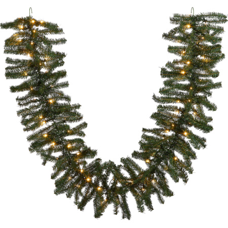 Гирлянда Еловый шлейф искусственный 2,7 м белые светодиоды 307-115