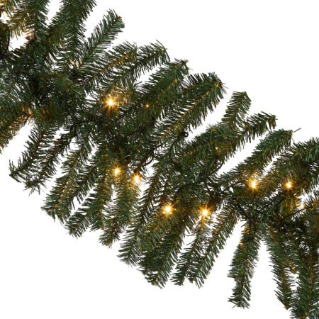Гирлянда Еловый шлейф искусственный 2,7 м белые светодиоды 307-115