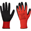 Перчатки защитные TOPFORT п/э с текстурир. латексным покр. красные р.10(XL)