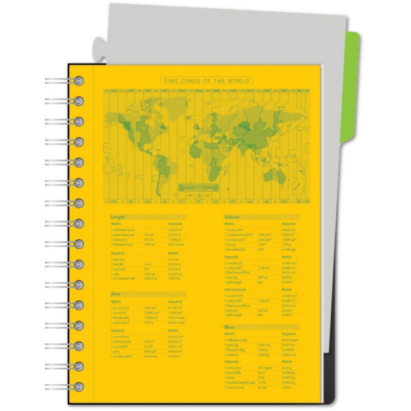 Бизнес-тетрадь SMARTBOOK А5 120л. линейка,спир,микроп,разд,карм,жел-зел