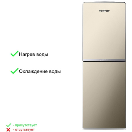 Кулер для воды HotFrost V250CE, 420Вт, бак холод. 0.6л,горяч. 0.8л,(золото)