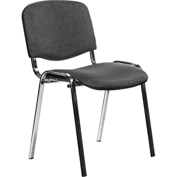 Стул SK5_AL_Персона 3 (ИЗО) хром, ткань серая