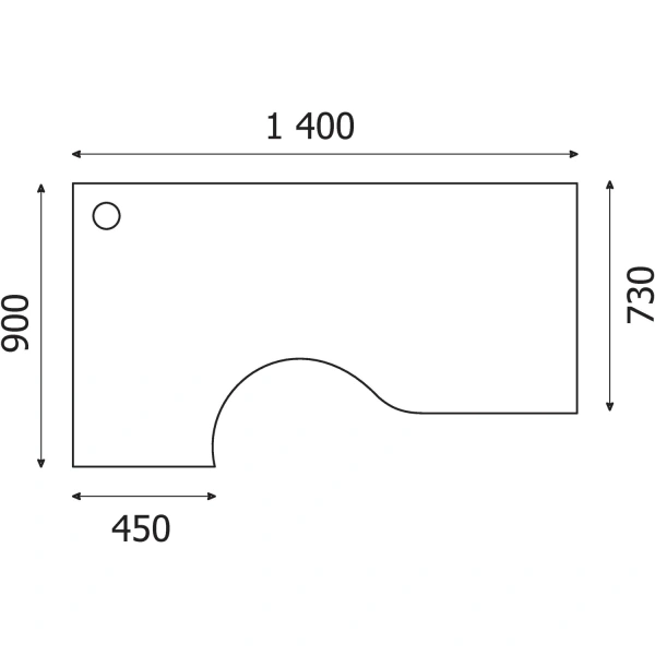 Стол эргономичный PT Арго А-200 левый бук