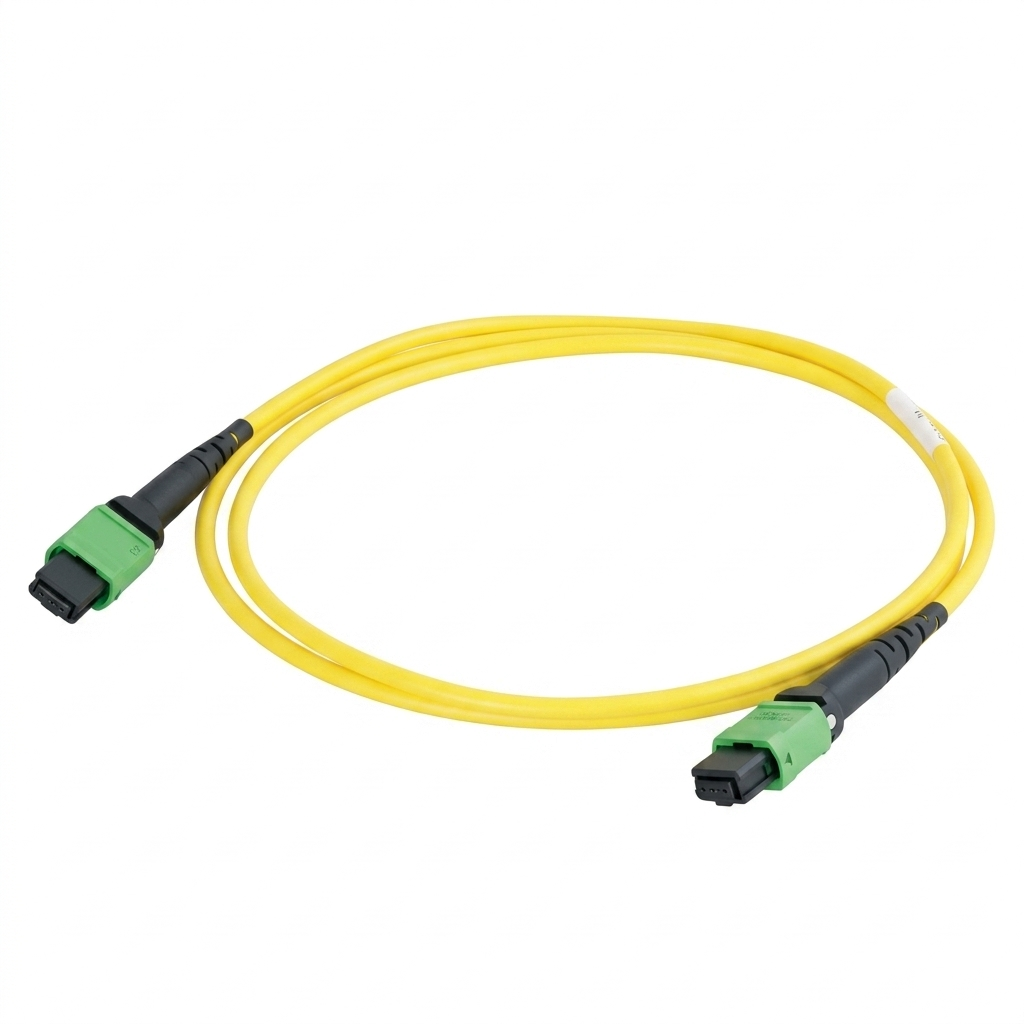 Hyperline FHD-MC3-9-MPOM12/AS-MPOM12/AS-A-10M-LSZH-YL Патч-корд волоконно-оптический SM 9/125 (OS2) MPO (папа) - MPO (папа), тип A, 12 волокон, LSZH, 10 м