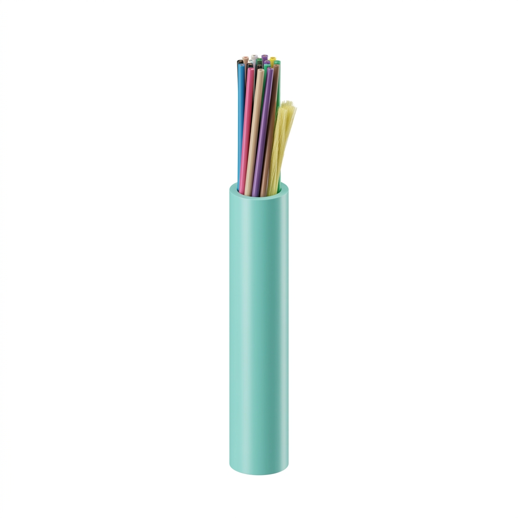 Hyperline FO-MB-IN-503-12-LSZH-AQ Кабель волоконно-оптический многомодовый 50/125 (OM3), 12 волокон, безгелевые микротрубки 0.9 мм (micro bundle), LSZH, нг(А)-HF, внутренний -30°C – +70°C, голубой (aqua)