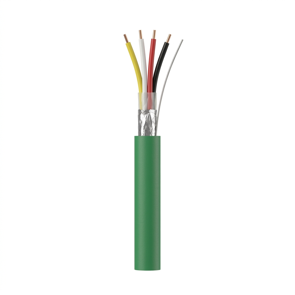 Hyperline KNX-F-4x20/1-LSZH-GN (305 м) Кабель интерфейса KNX/EIB, экранированный F/UTP, общий экран фольга, 4х20 AWG, 4х0,80 мм, однопроволочные жилы, LSZH, зеленый