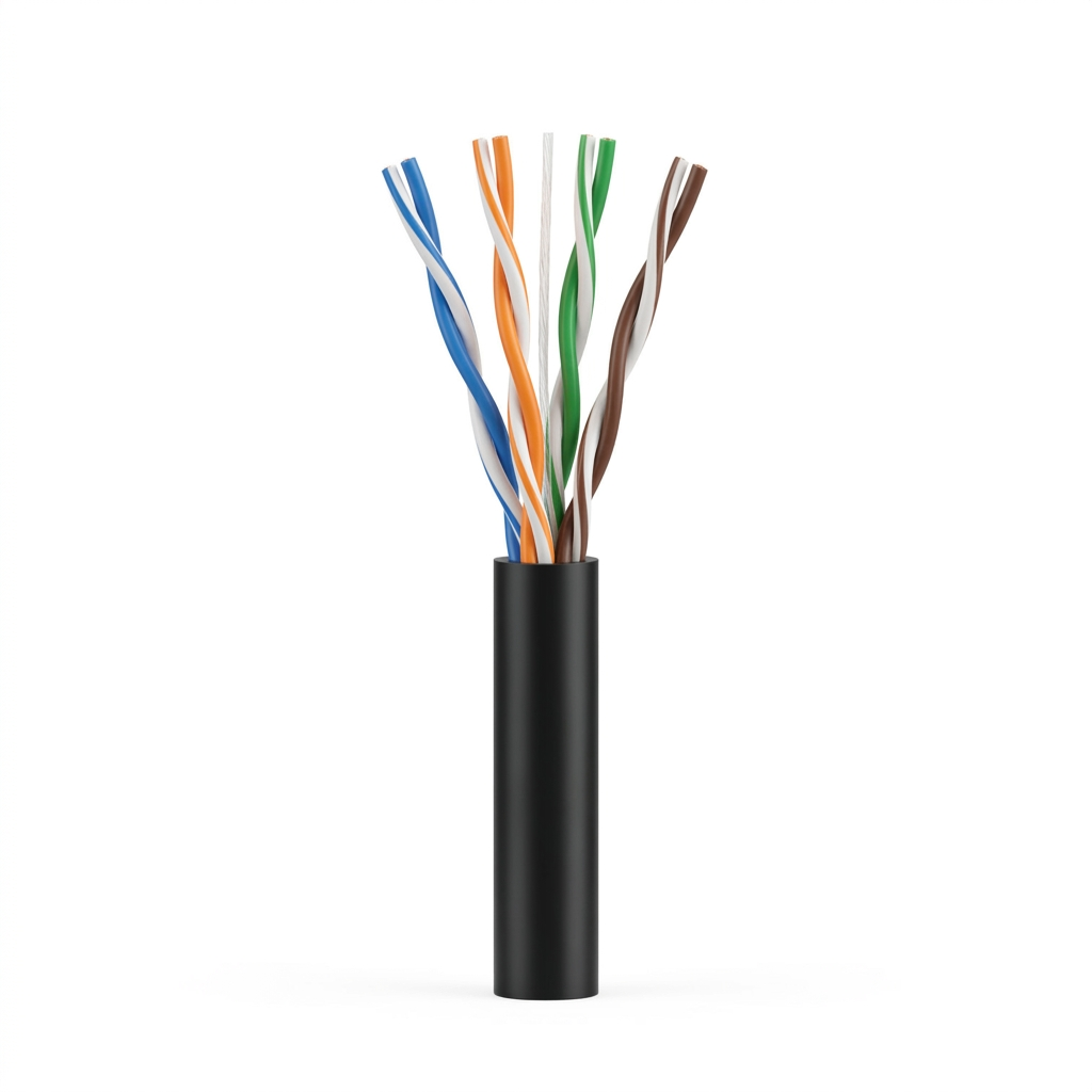 Hyperline UUTP4-C5E-P24-IN-LSZH-BK-305 (305 м) Кабель витая пара, неэкранированный U/UTP, категория 5e, 4 пары 24 AWG, 4х2х0,60 мм, многопроволочные жилы, LSZH, нг(А)-HF, внутренний -40°C – +75°C, черный