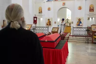 Захоронение останков бойцов 20 дивизии НКВД из состава Стрельнинского десанта