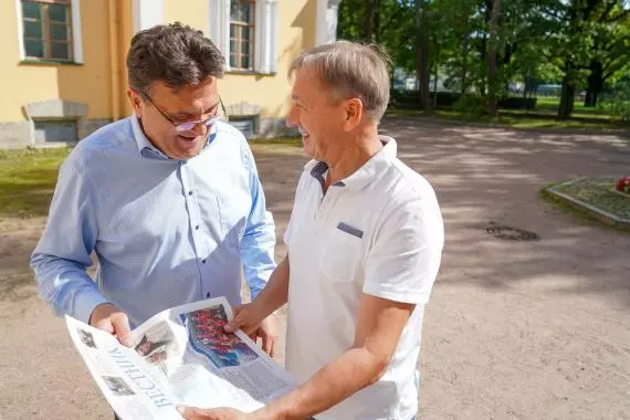 Рабочая встреча с депутатом Михаилом Барышниковым в Стрельне