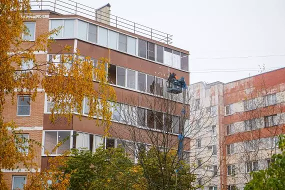 Ремонт фасада на Львовской