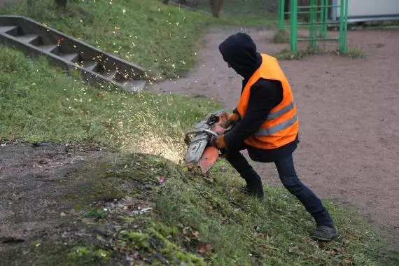 Демонтаж забора на Львовской, 1