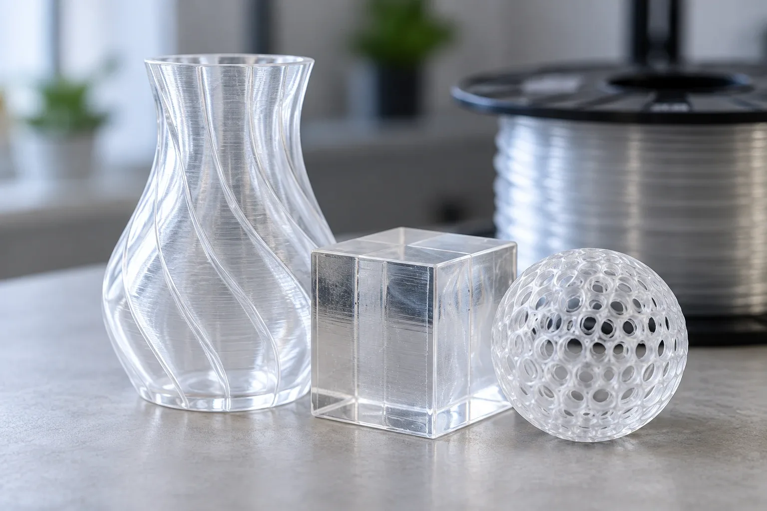Прозрачные модели, напечатанные на 3D-принтере