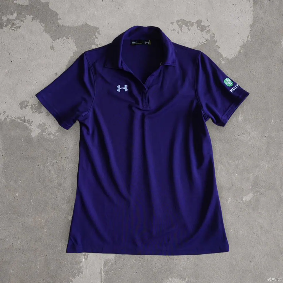 Поло Under Armour фиолетовое с вышивкой новое