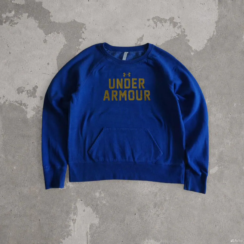 Свитшот Under Armour синий с принтом