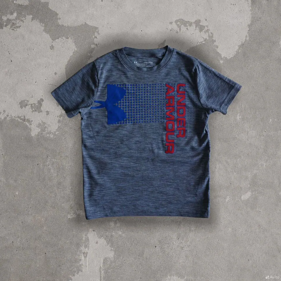 Футболка Under Armour HeatGear серая детская