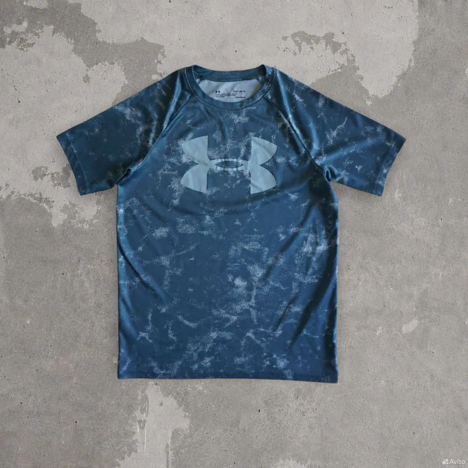 Футболка Under Armour HeatGear сине-зеленая