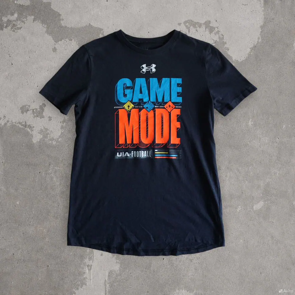 Футболка Under Armour черная с принтом "game mode"