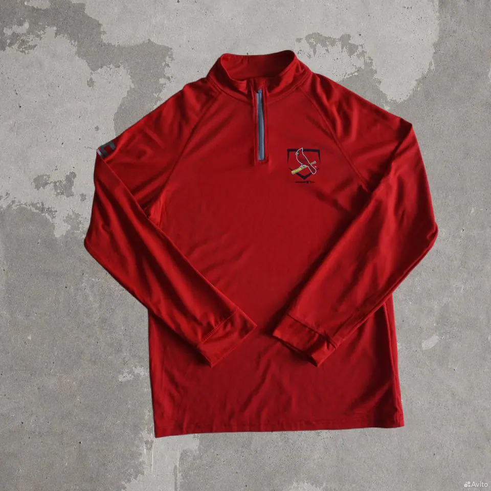 Кофта Under Armour HeatGear красная с принтом