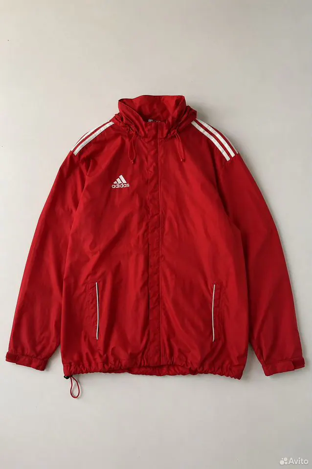 Куртка-ветровка Adidas красная