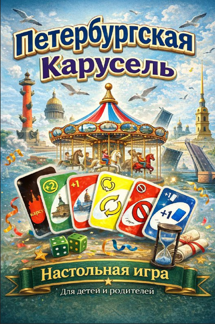 "Петербургская карусель" настольная игра для детей и взрослых.