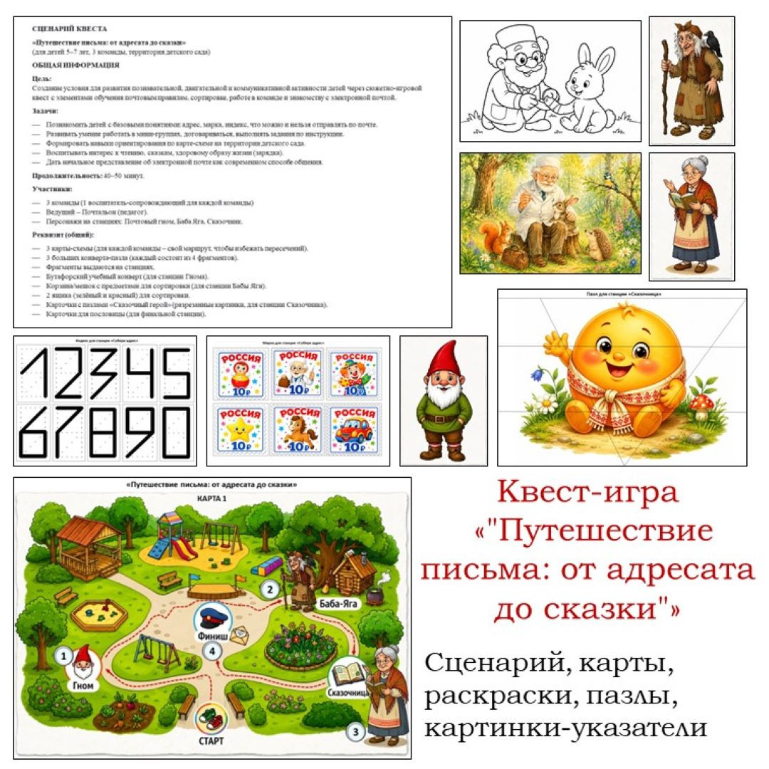 Сценарий квест-игры «Путешествие письма: от адресата до сказки»