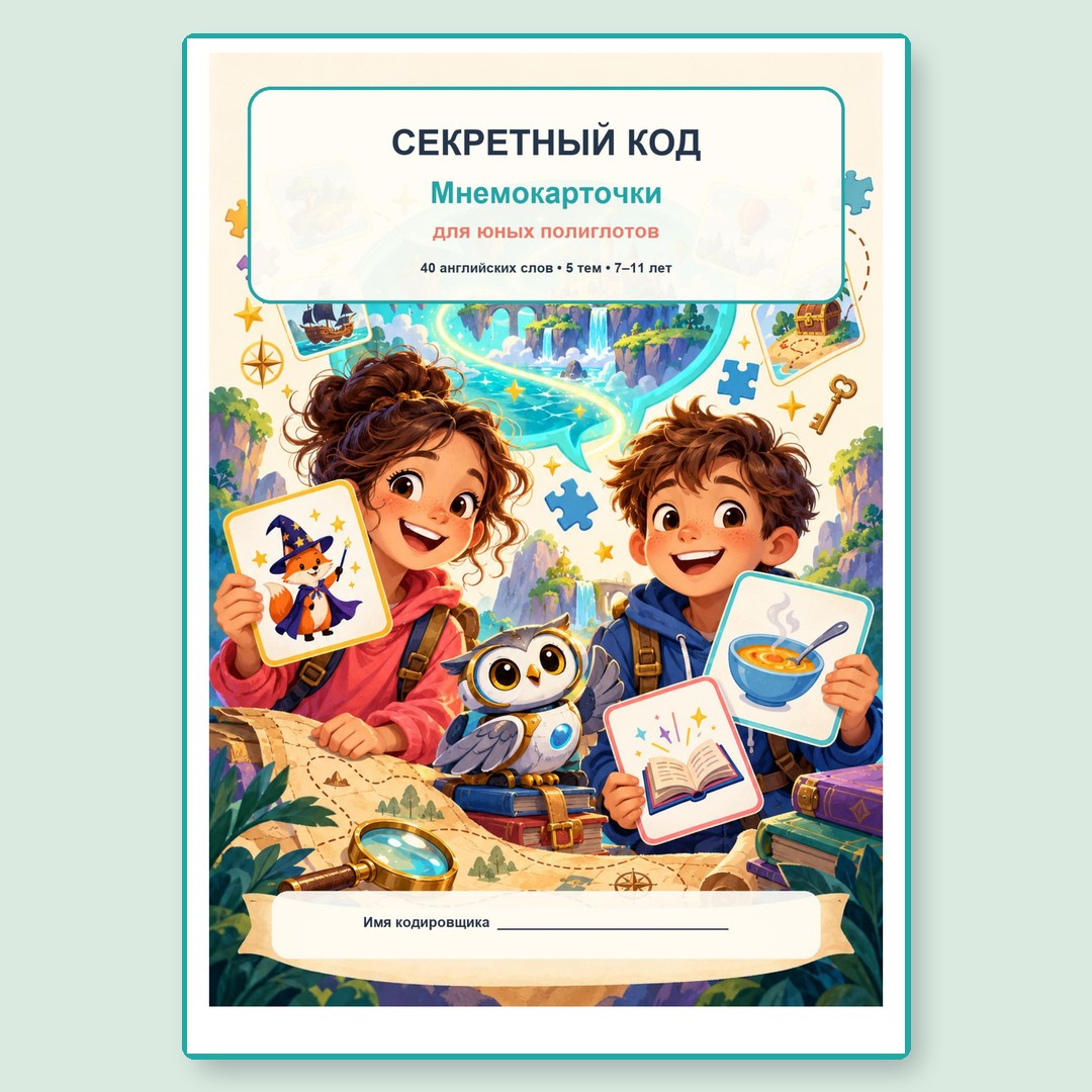 «Секретный код: Мнемокарточки для юных полиглотов»