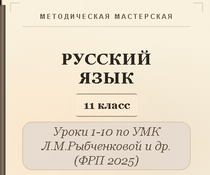 Русский язык, 11 класс. Конспекты уроков 1-10