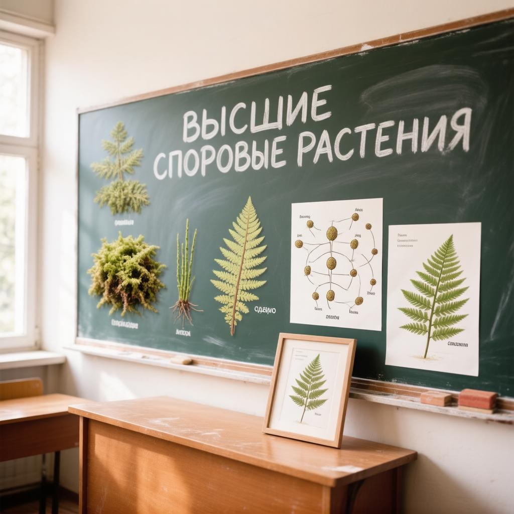 Презентация урока по теме "Высшие споровые растения"