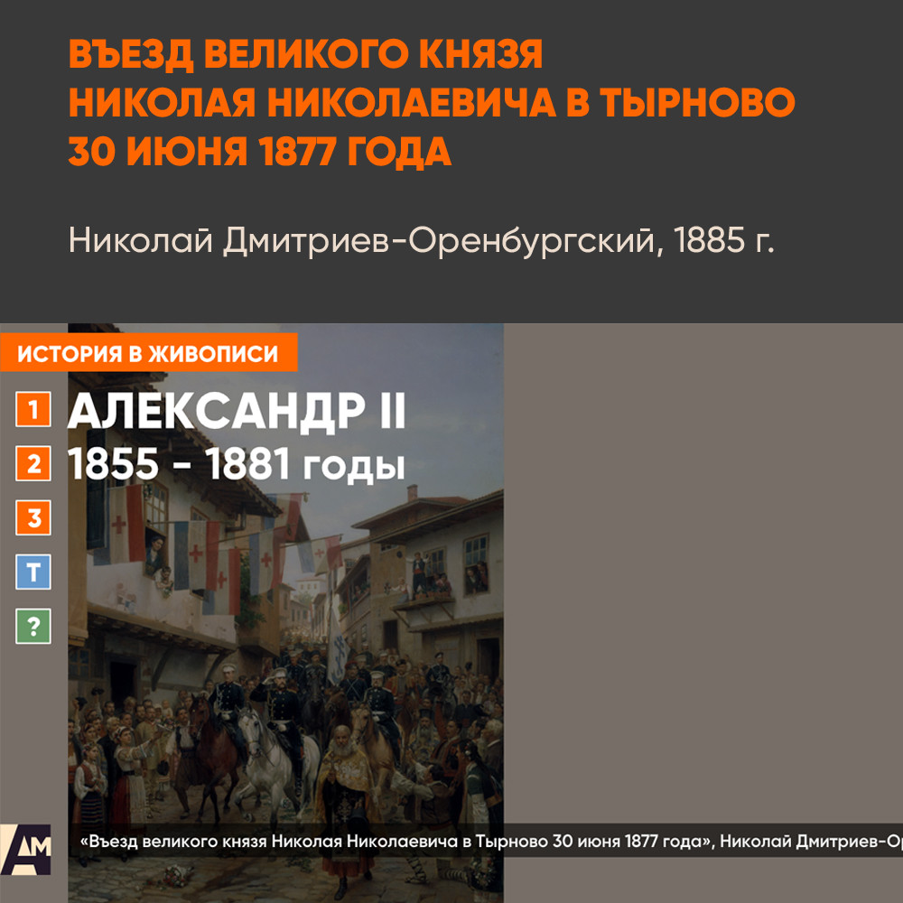 Картина - Въезд великого князя Николая Николаевича в Тырново