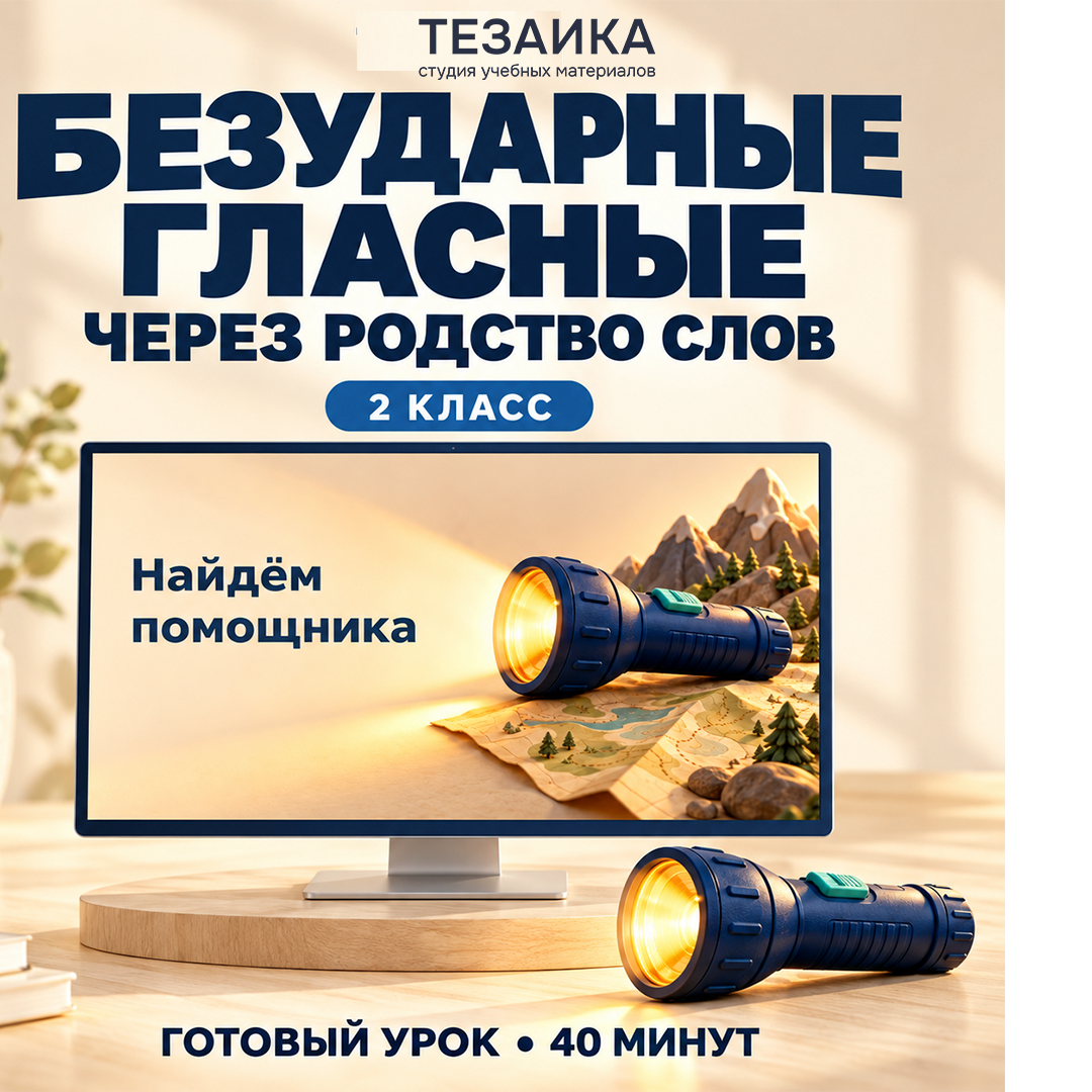 Комплект к уроку «Безударные гласные: родственные слова» | Русский язык, 2 класс