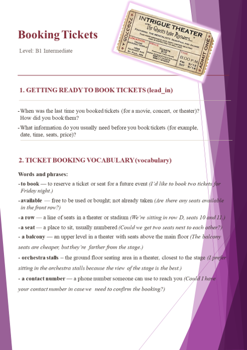 Booking Tickets